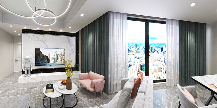 136****9772yfCW-瑞和园89.50㎡B户型3室2厅1卫-装修设计方案