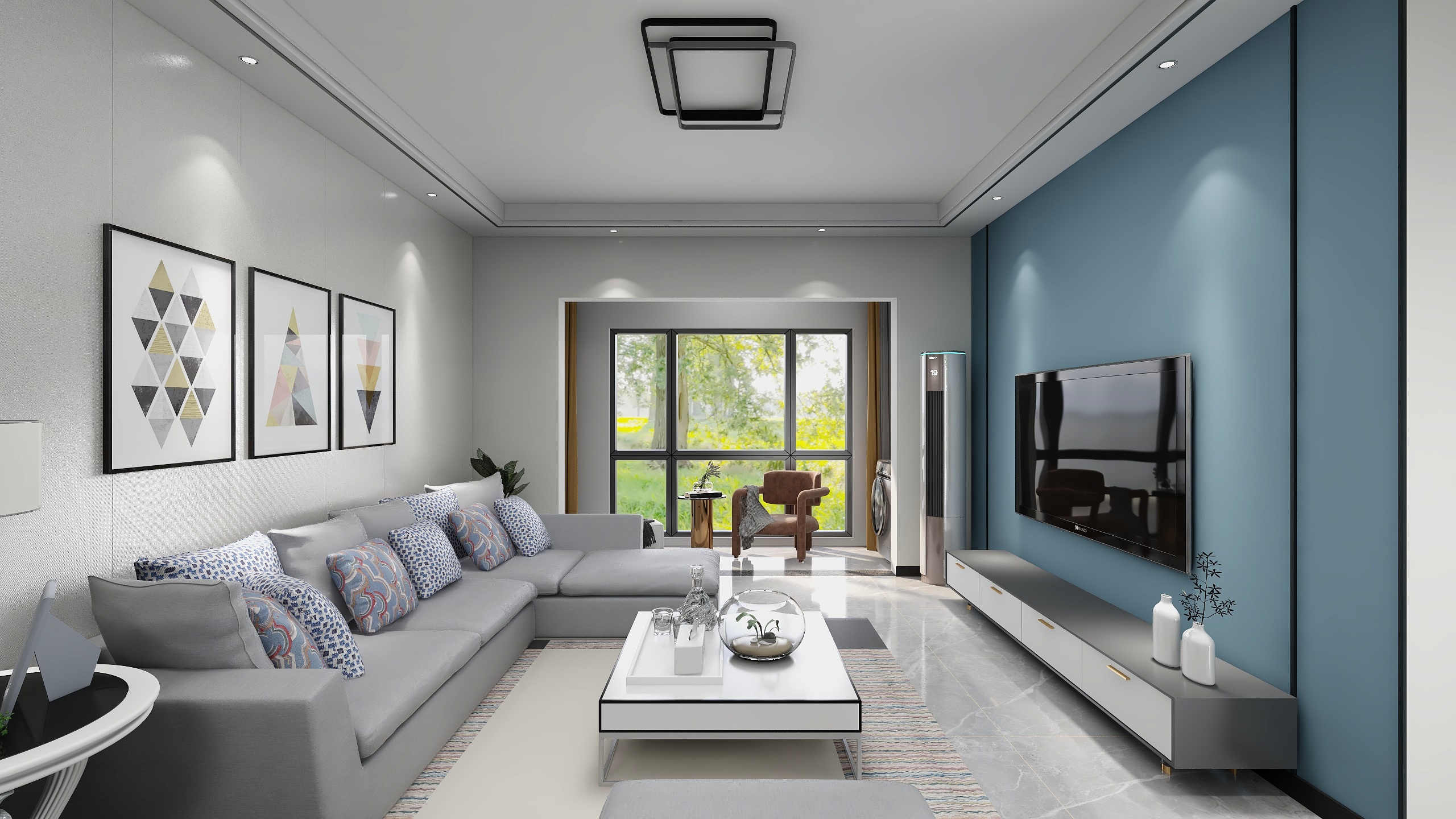 人到中年vfna-朝阳居高层两室两厅改三室99平方现代简约@-装修设计方案