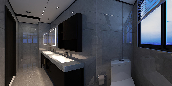 奥普浴霸鉴湖路942号-夏宫豪庭23-105三楼主卫-装修设计方案