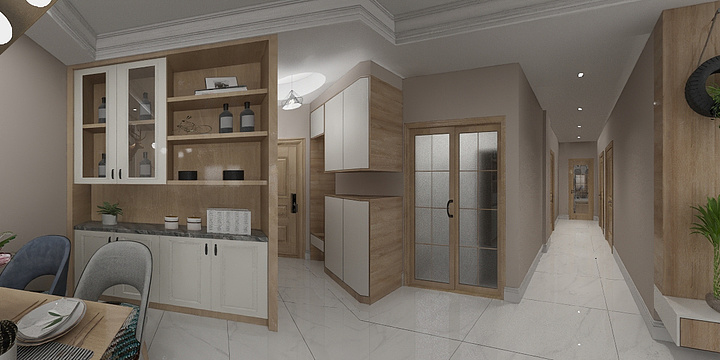 我爱设计家oKBr-德信海德公园83.00㎡A2’3室2厅1卫1厨-装修设计方案