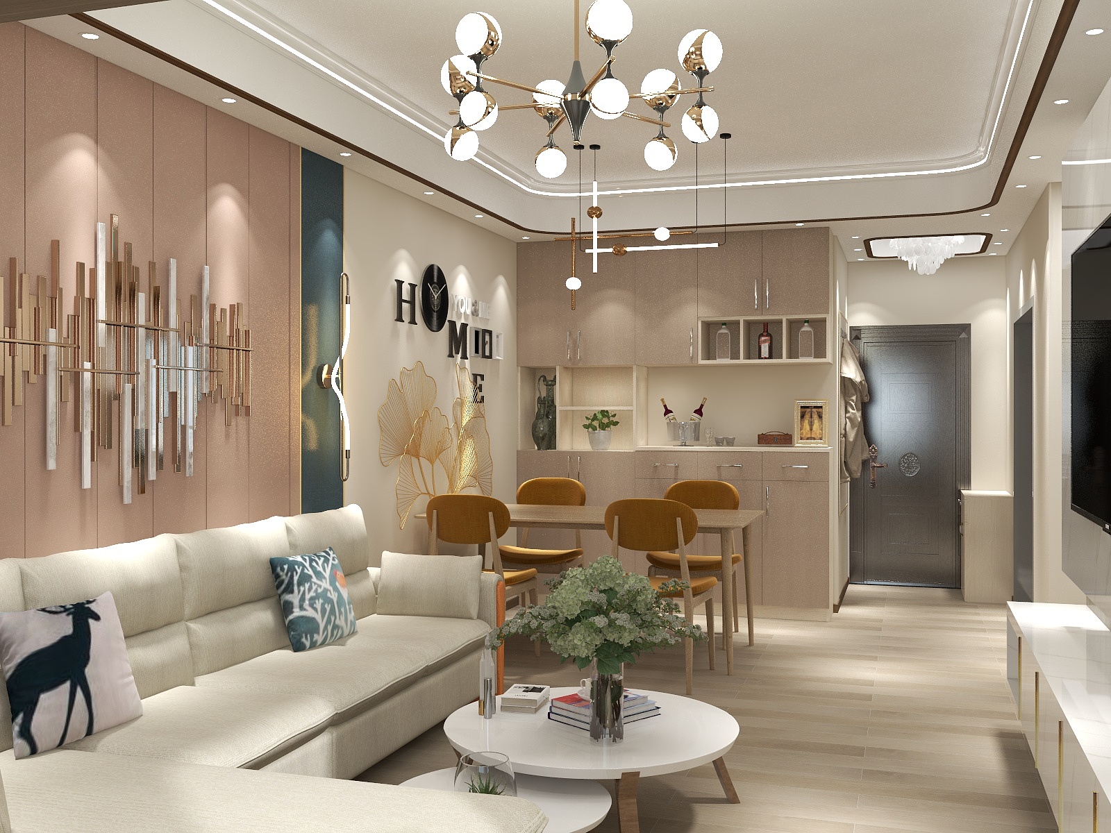 朱玉红金豪瓷砖-德信海德公园83.00㎡A2’3室2厅1卫1厨-装修设计方案