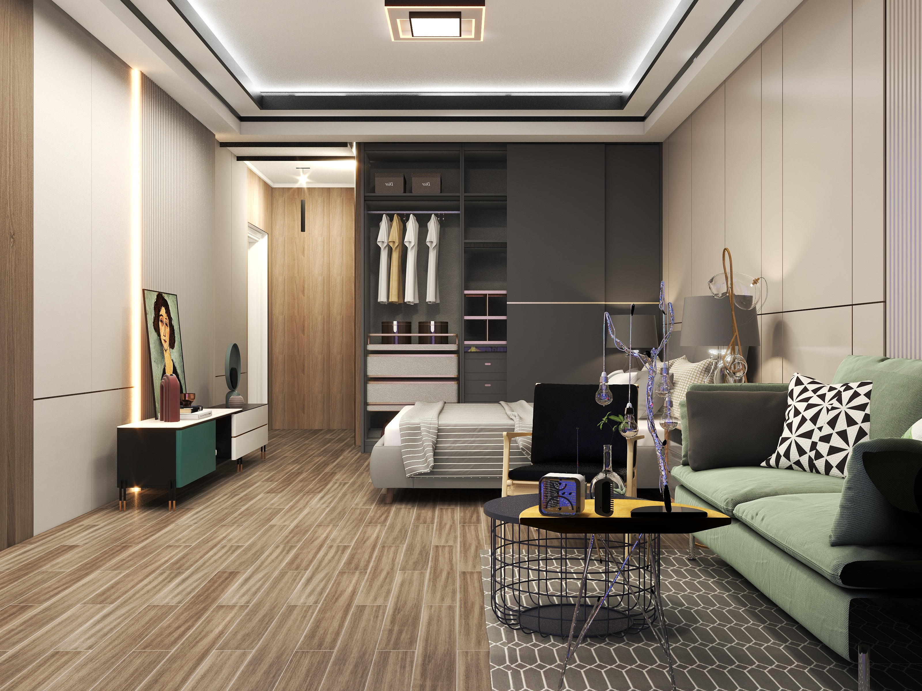 张洪宾-万山华府2层独栋别墅装修效果图