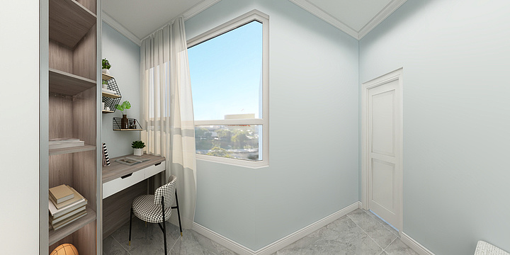 尚德装饰刘钰莹-紫藤堡两居反户型-装修设计方案