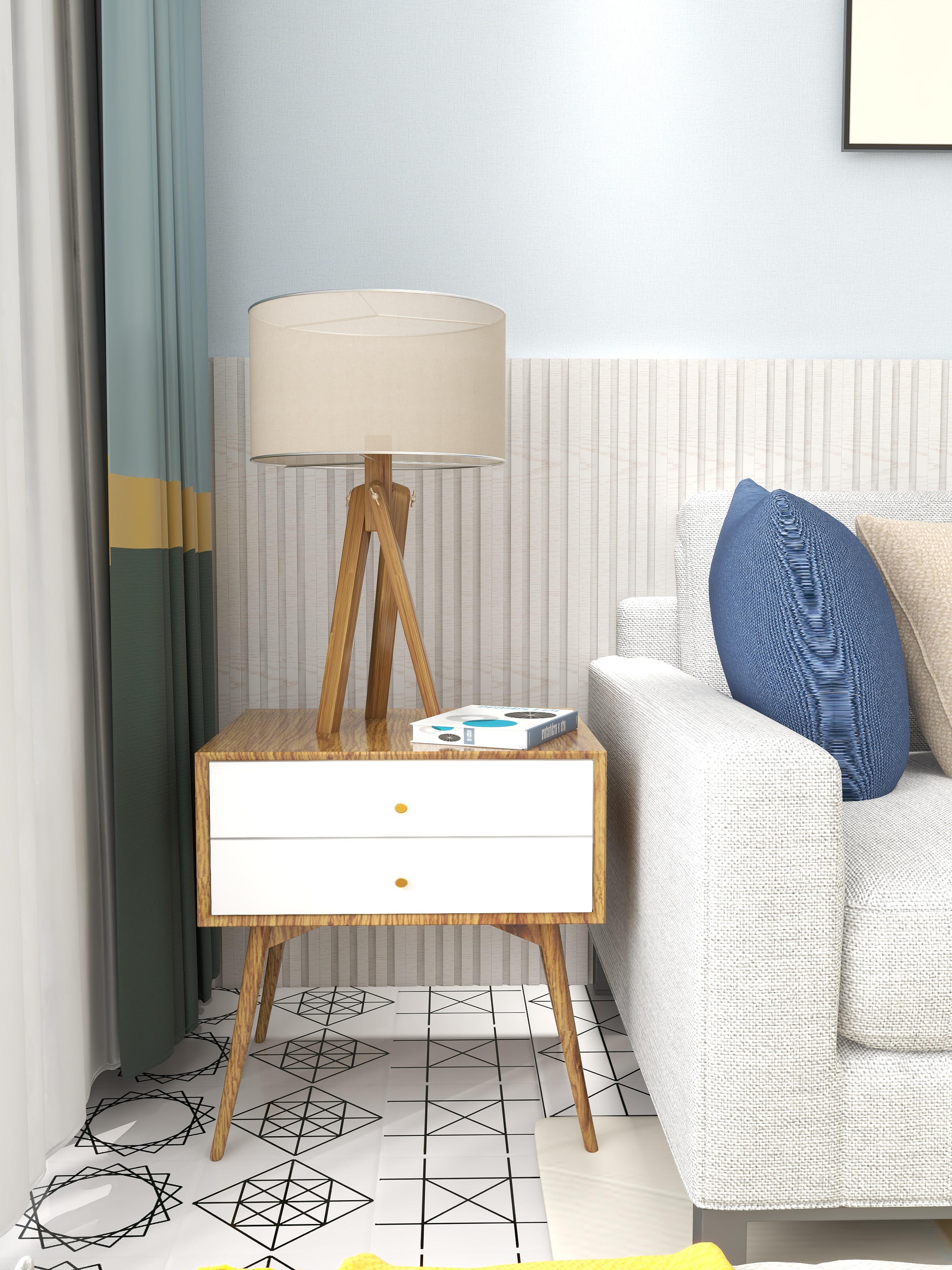 奇怪宣生-德信海德公园83.00㎡A2’3室2厅1卫1厨-装修设计方案