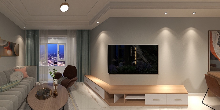 朱光锋-德信海德公园83.00㎡A2’3室2厅1卫1厨-装修设计方案