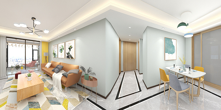郑美霞-万科.运河传奇115-北欧风格-装修设计方案