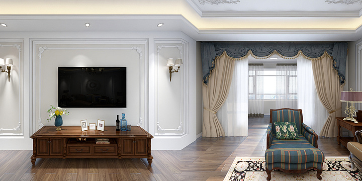 设计木尼-杏香国际145  简欧风格-装修设计方案
