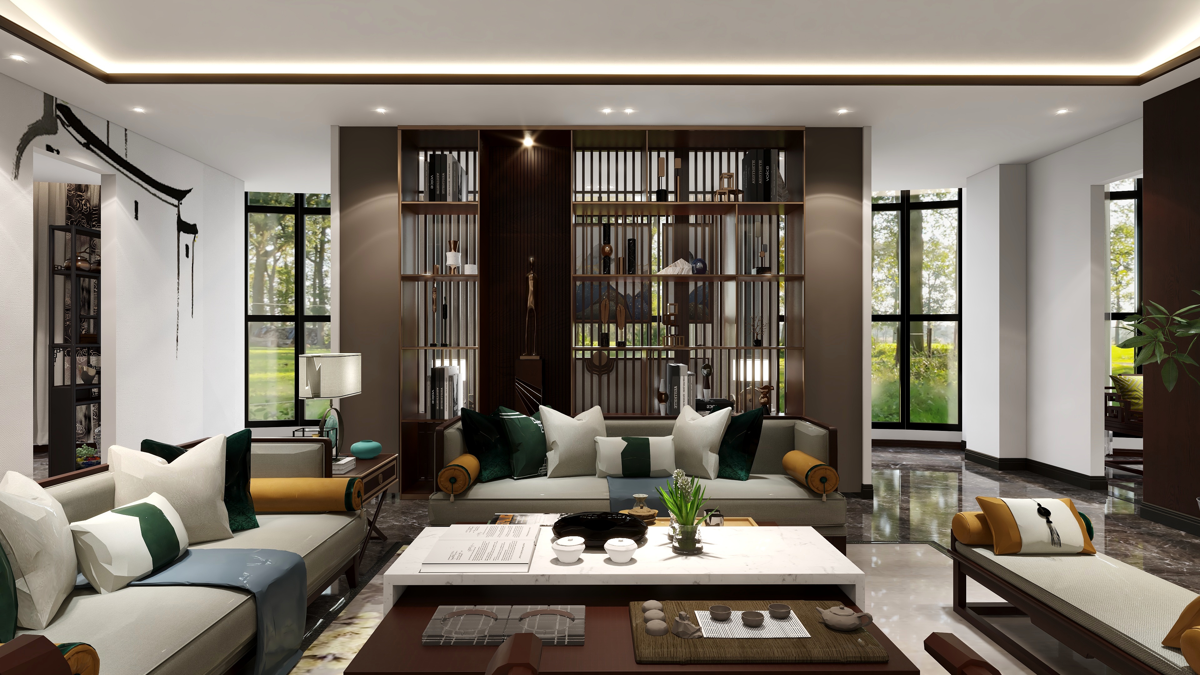 全案设计Mr.Jiang-汉棠-上作—高端红木会所装修效果图