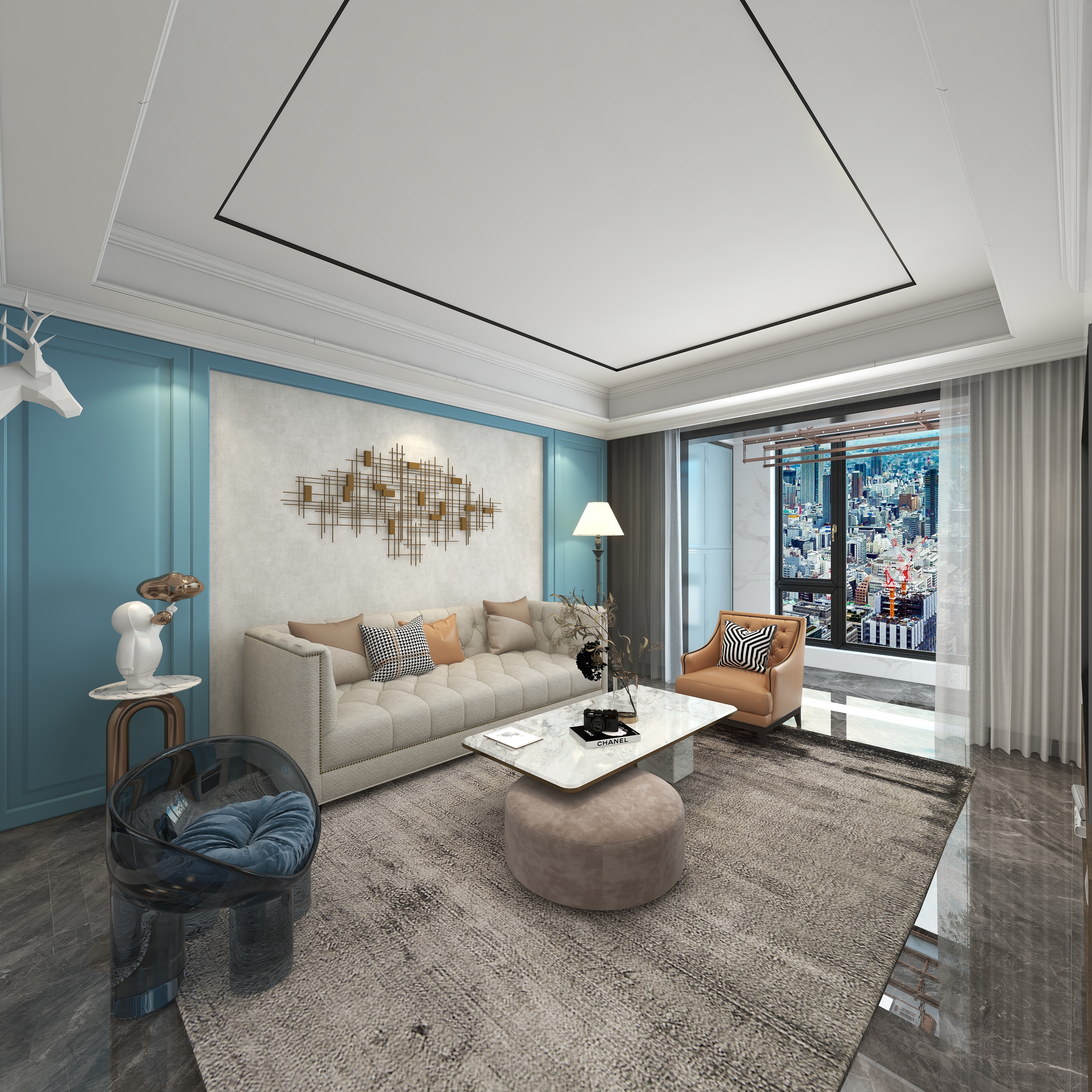 设计师彭派-玉兰广场142平装修效果图