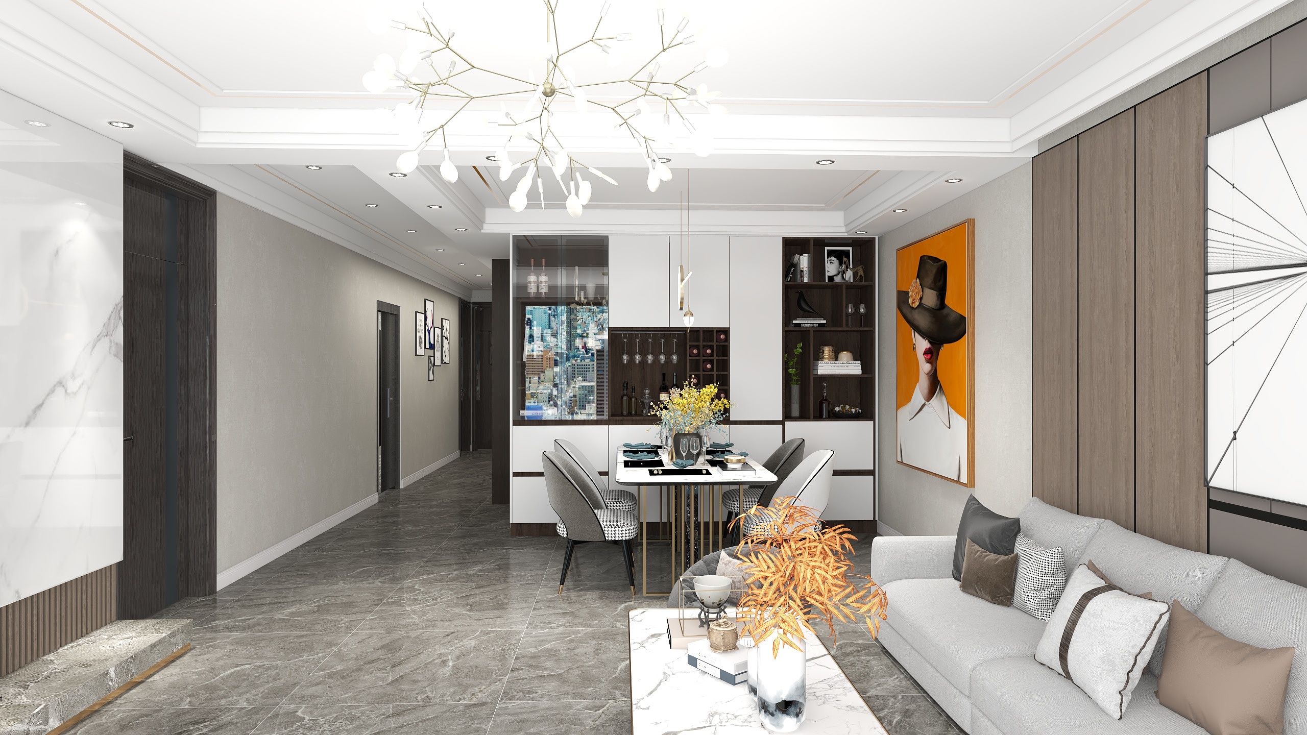 徐海峰-现代轻奢风格《崇礼》装修效果图