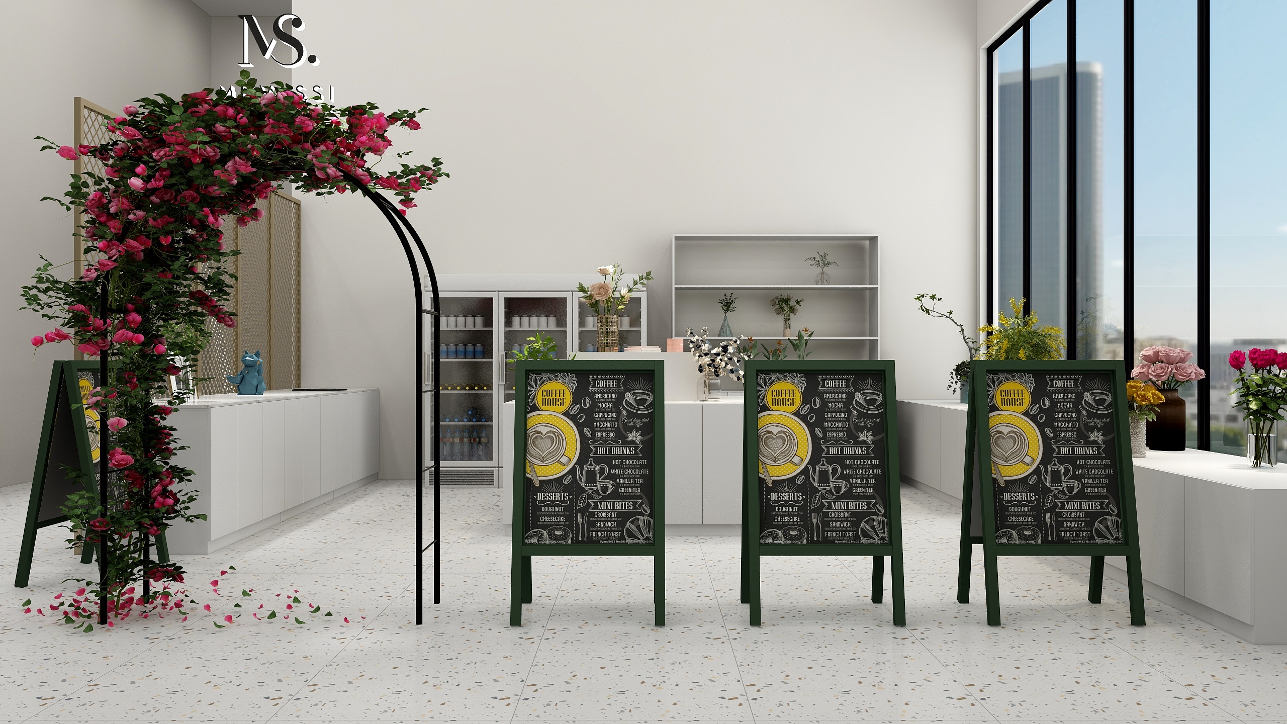 张乃安-50花店展示区设计方案-装修设计方案