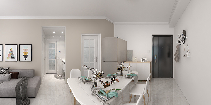 白晓鹏-天汇城孙先生【二期公寓A座65m²户型】现代简约-装修设计方案