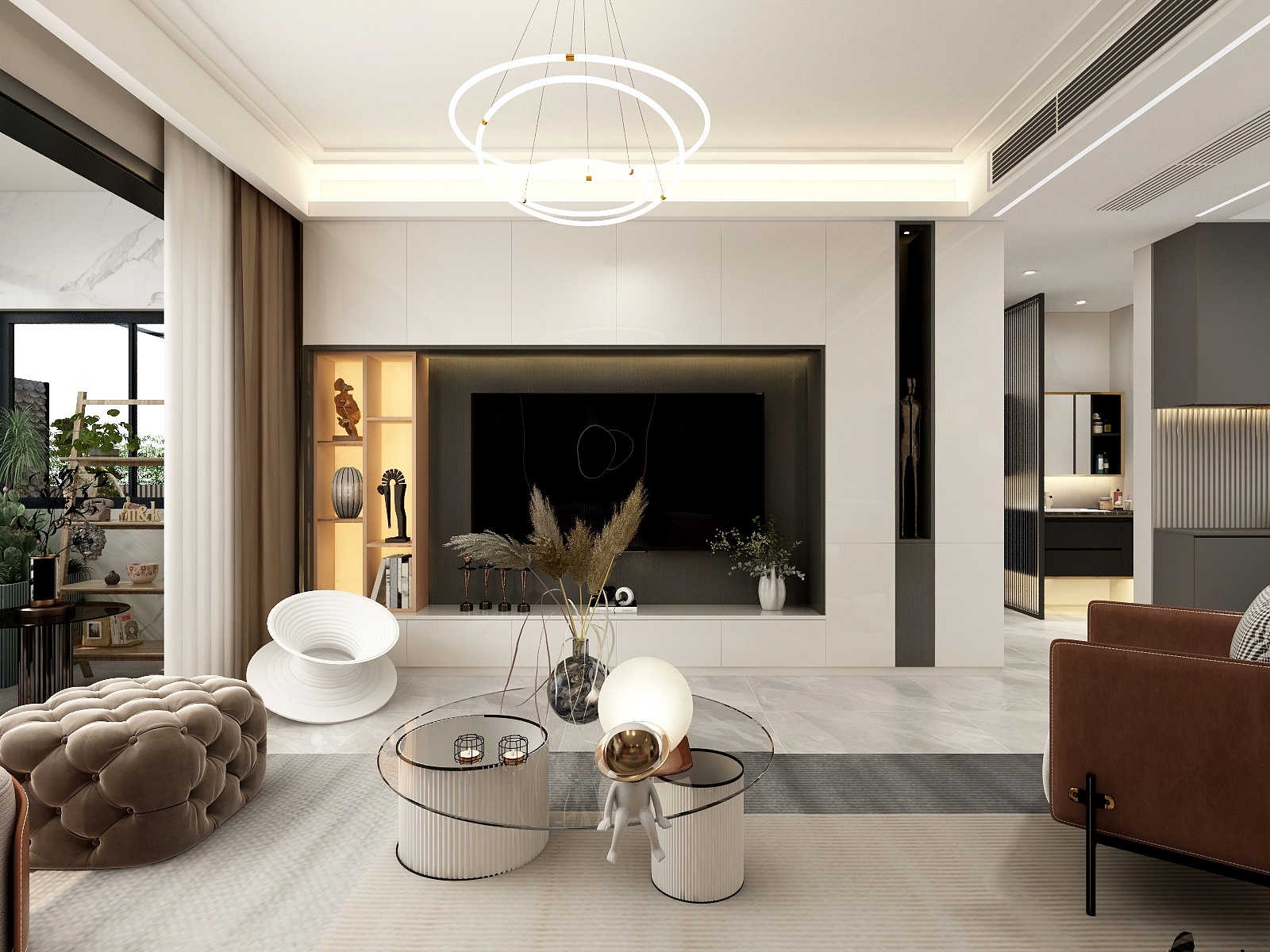 湛智华-现代简约192平4房装修效果图