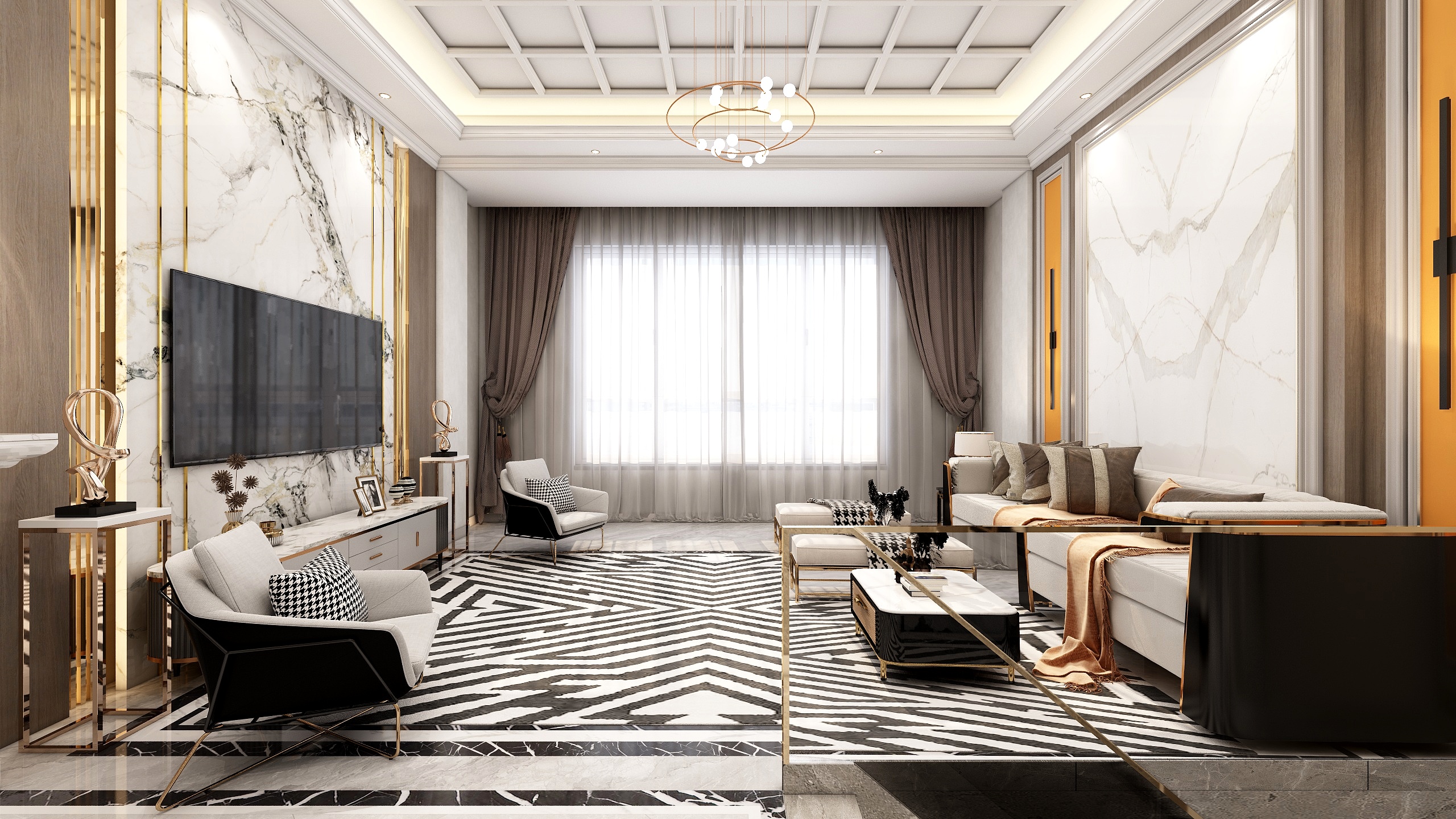 云渲染000-简欧轻奢风格装修效果图