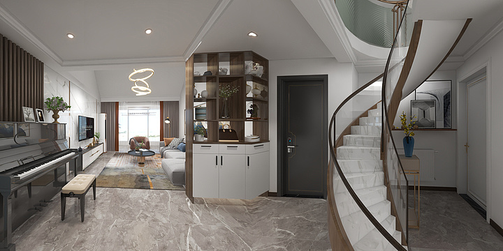 颜团子设计-清华园效果图-1-装修设计方案