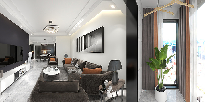 山木禾风-新中百2-802（黑白灰）-装修设计方案