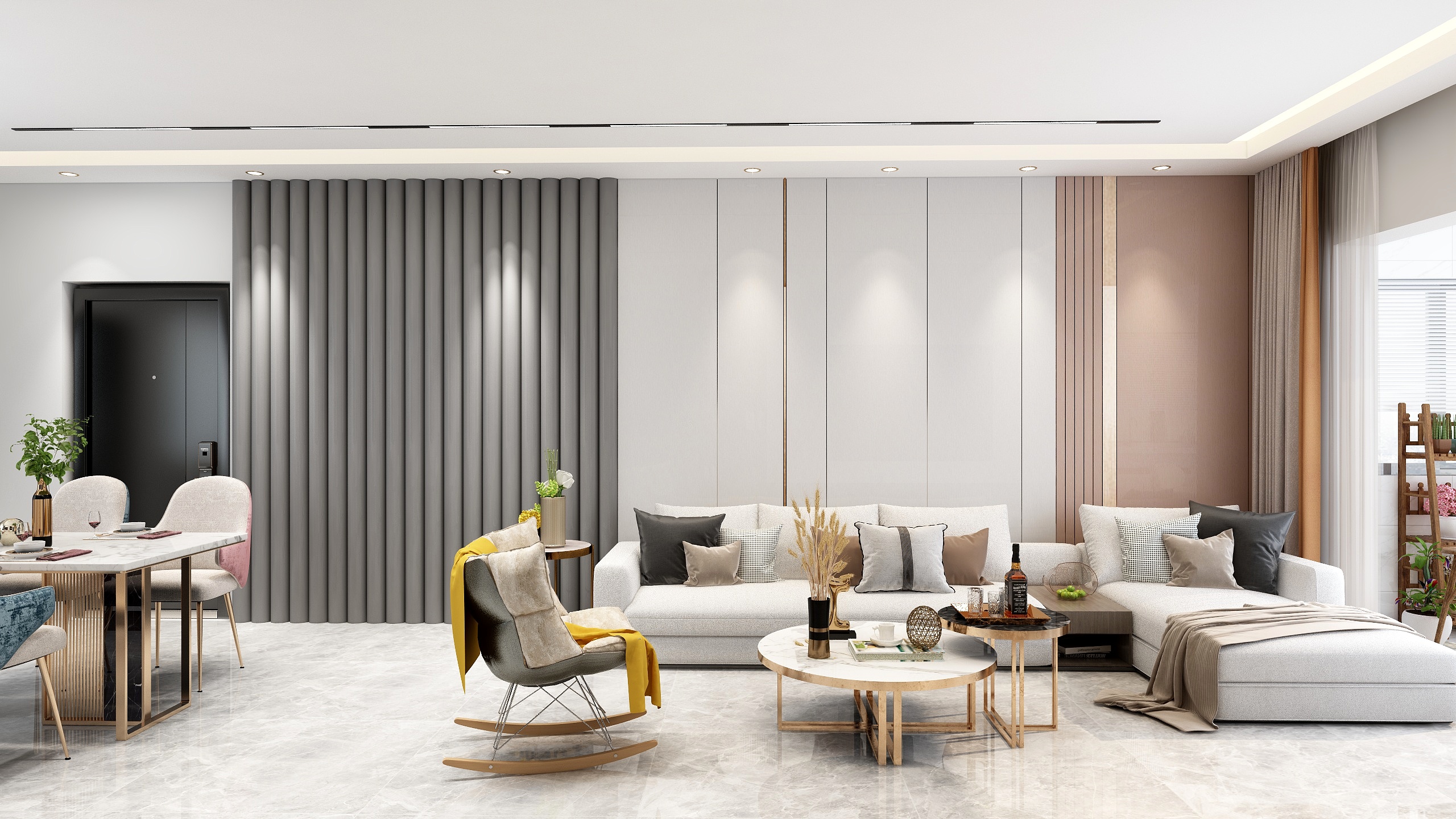 张泽皓-长虹百花沁苑126.20㎡B户型3室2厅2卫1厨装修效果图