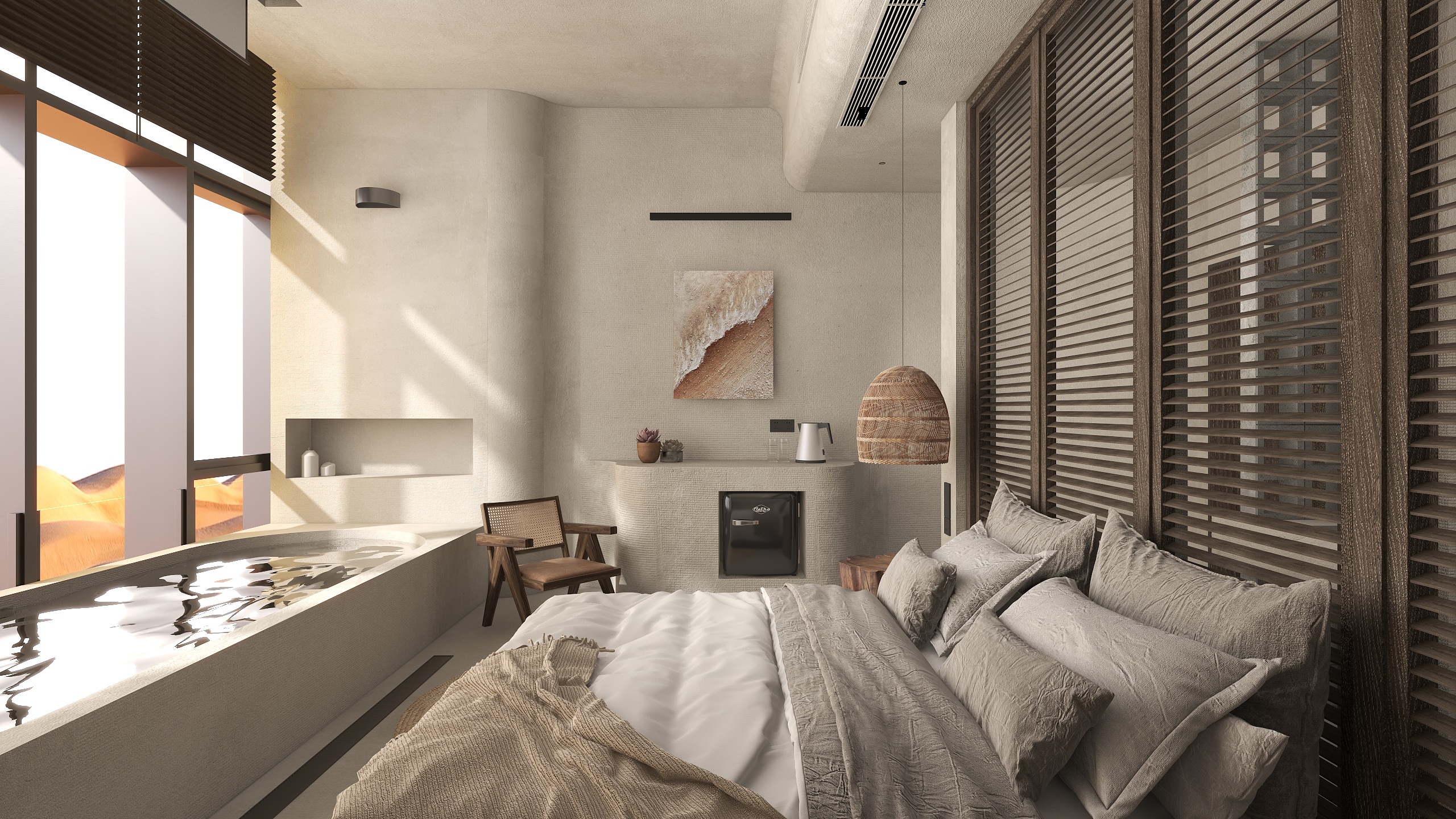 熬暖酱-光大朝天门中心隐桑眠酒店AB房装修效果图