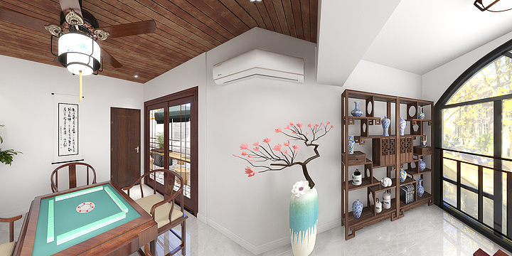 工地小跑腿-广汉江岸铭座顶楼跃层-3d-装修设计方案