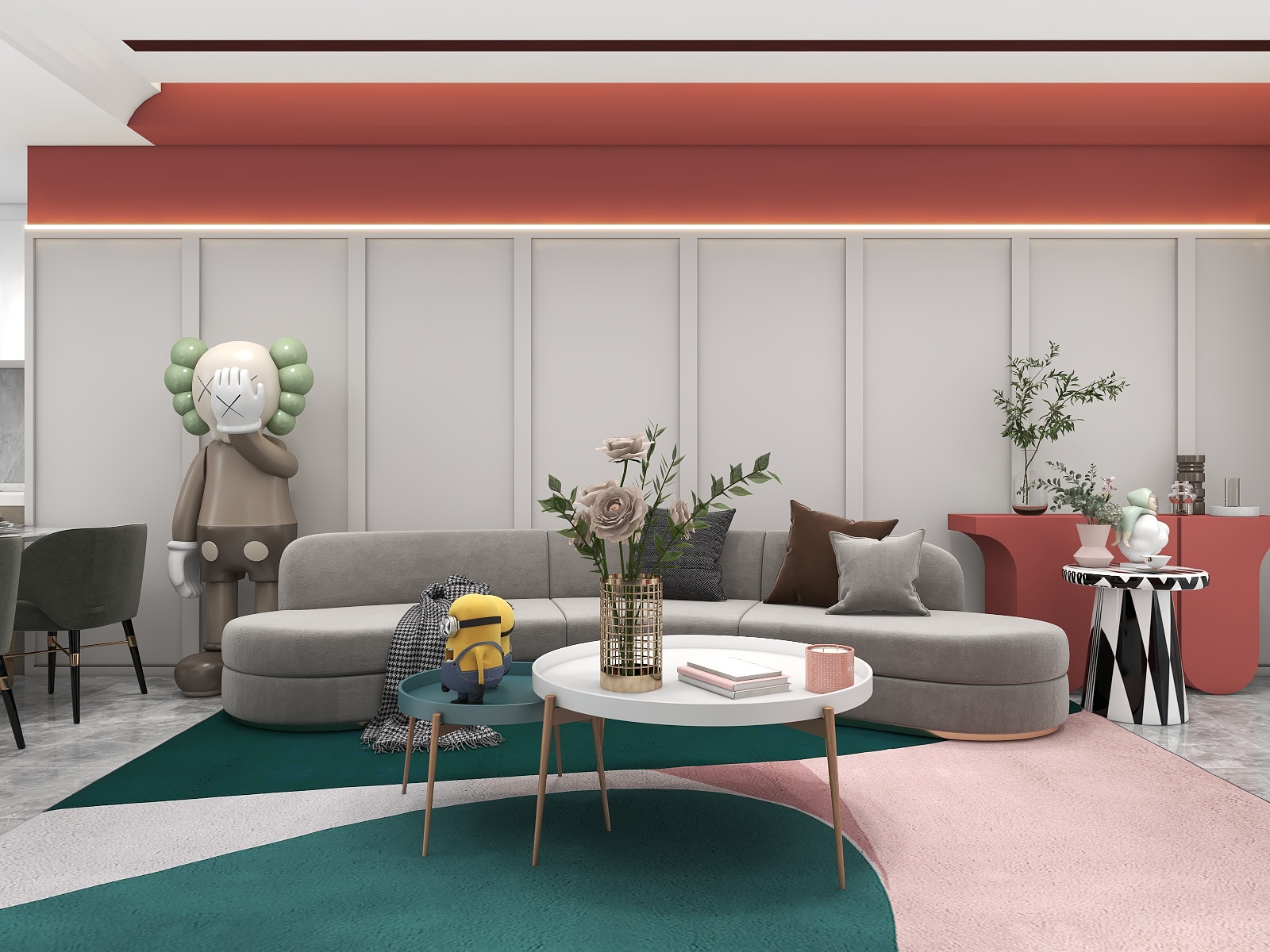 李青越-轻奢风格两房设计装修效果图