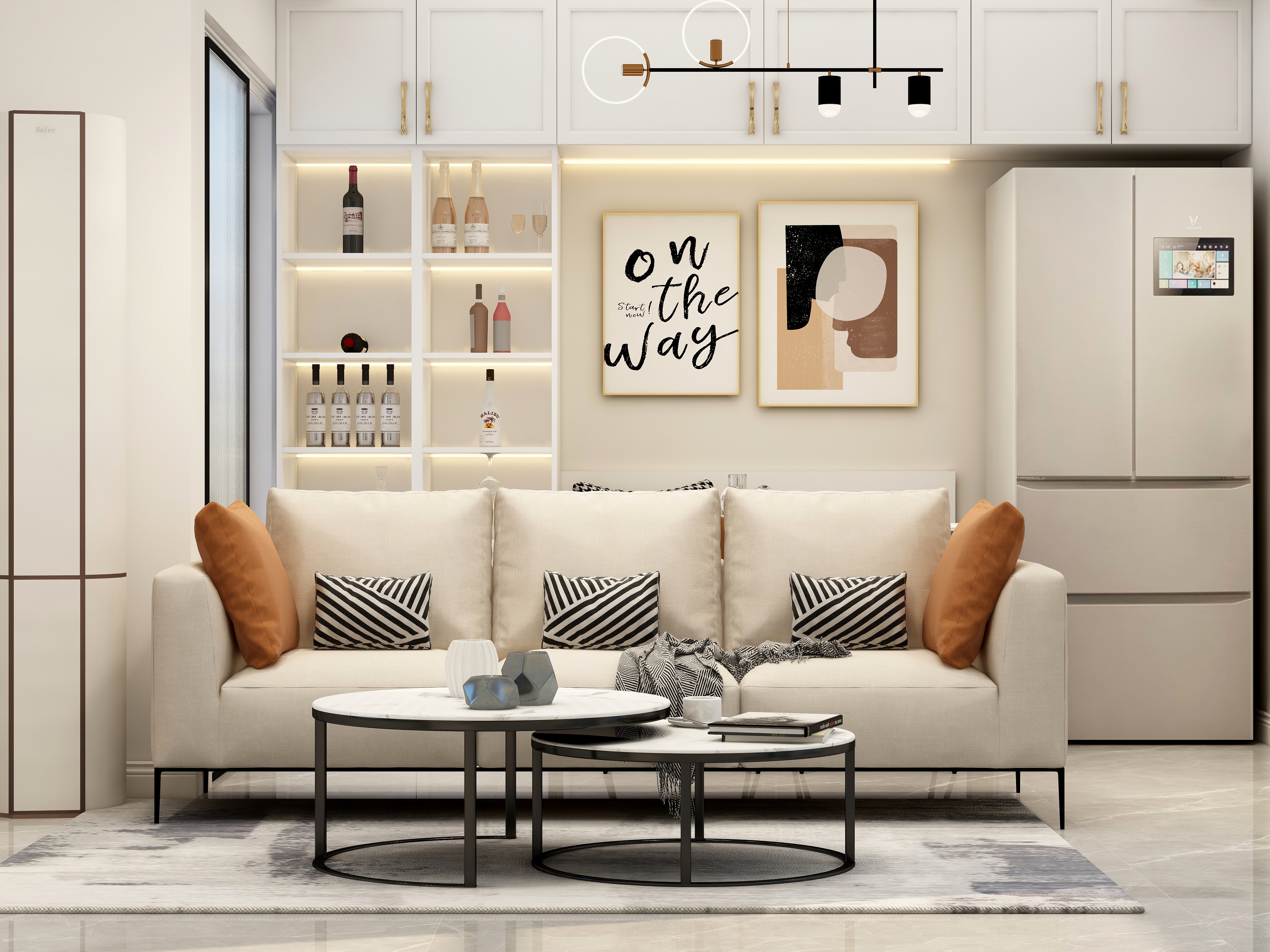 李佳洋-两房两厅现代风格装修效果图