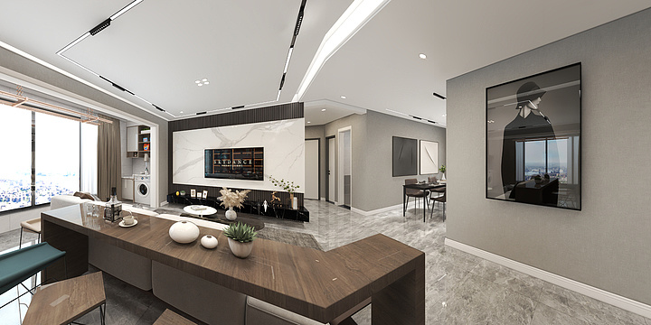 设计师王雨威-万达无主灯-装修设计方案