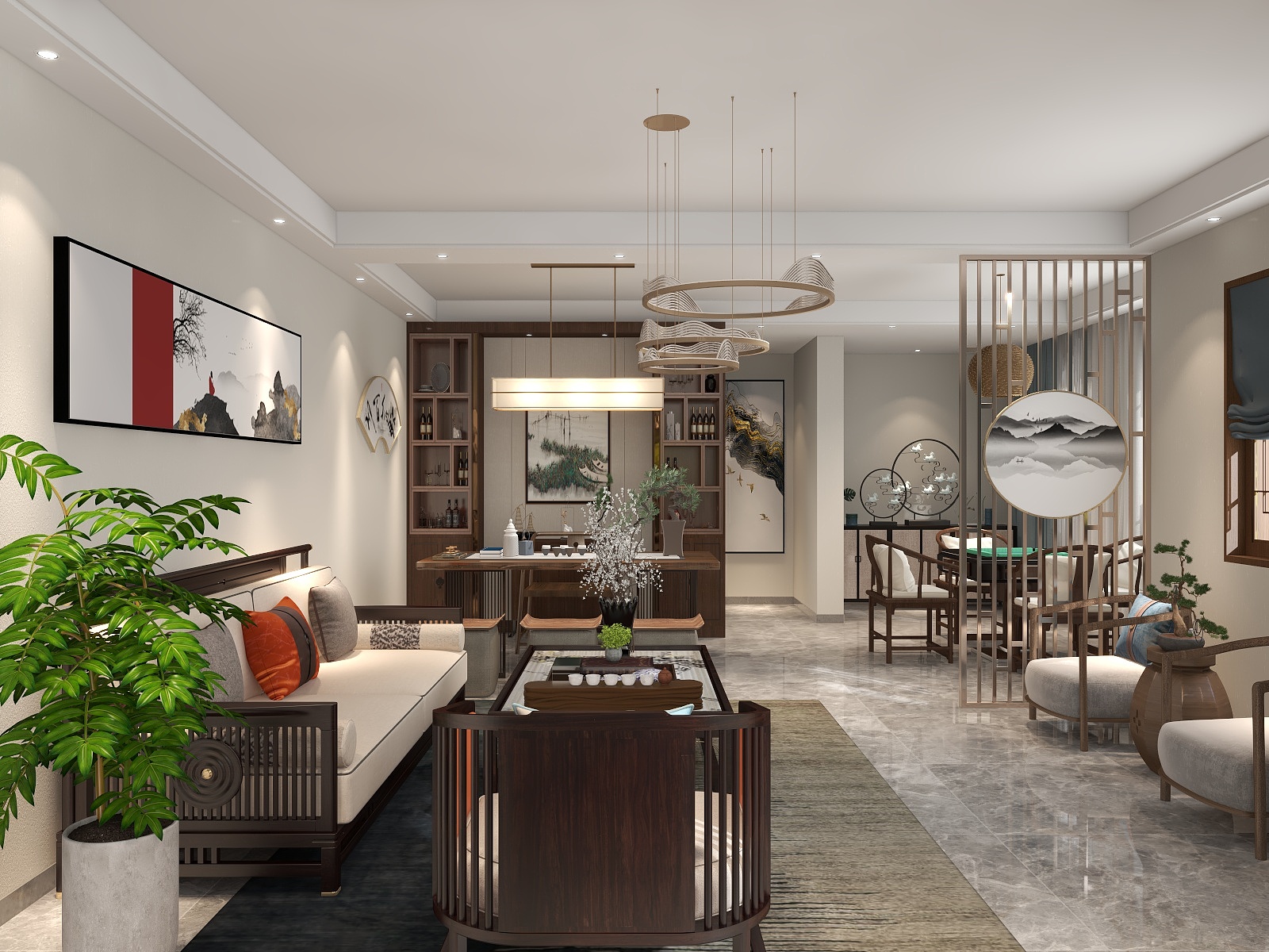 心艺私宅.园林设计-会所二层套房装修效果图