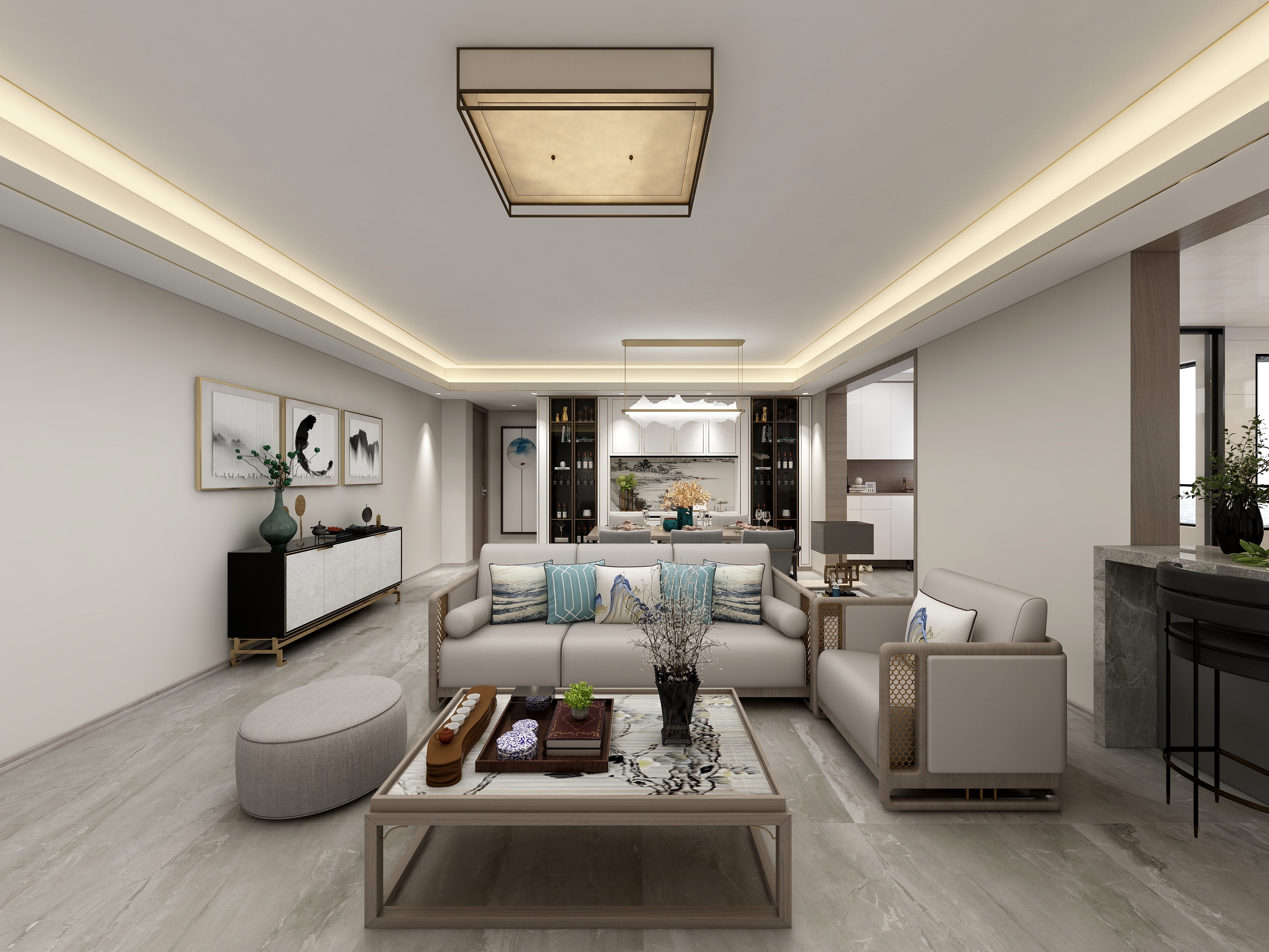 李青越-华景小区现代简约装修效果图