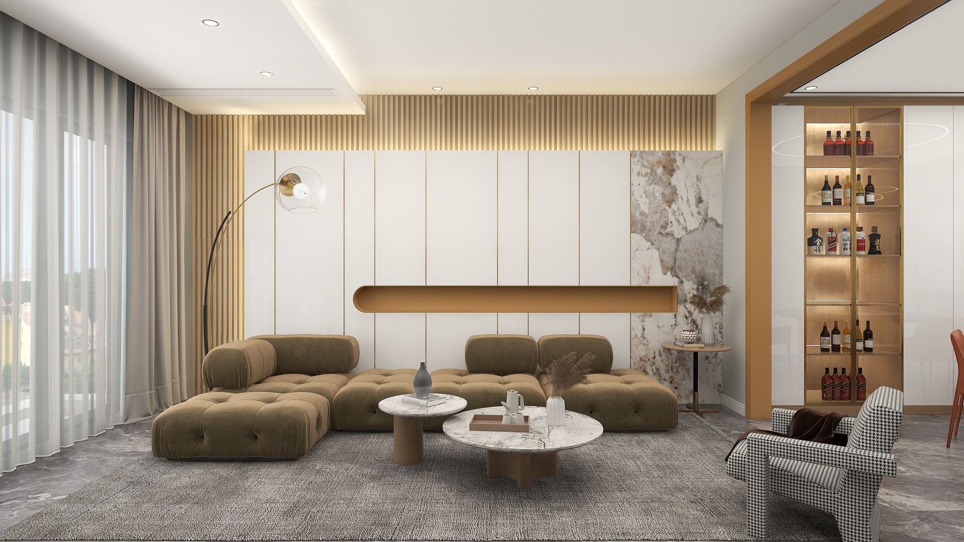 一品设计YP-现代轻奢五层-崇州府装修效果图