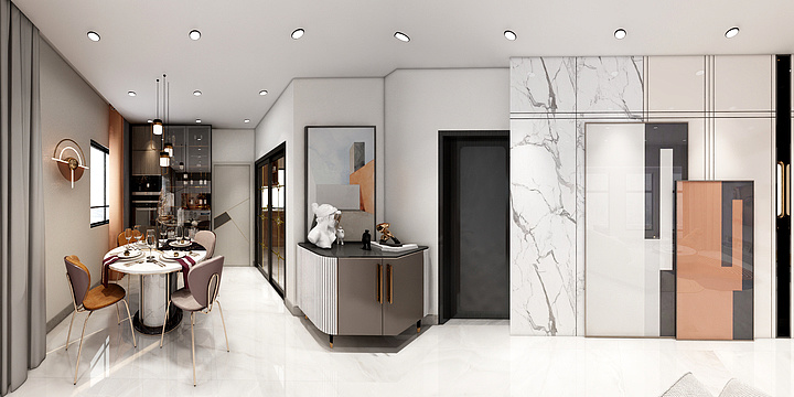 梁玉懿-90方3室2厅1卫-装修设计方案