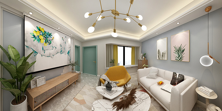 张光杰设计-北欧风格设计新尚天地-装修设计方案