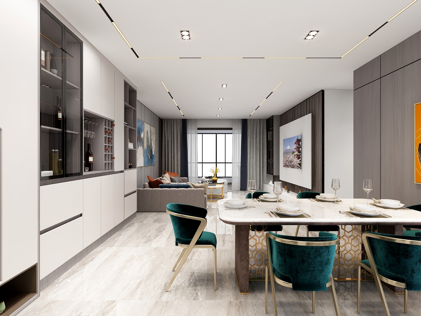 星空间丨袁思路-FUN空计划x国潮星设计-现代轻奢三室-装修设计方案