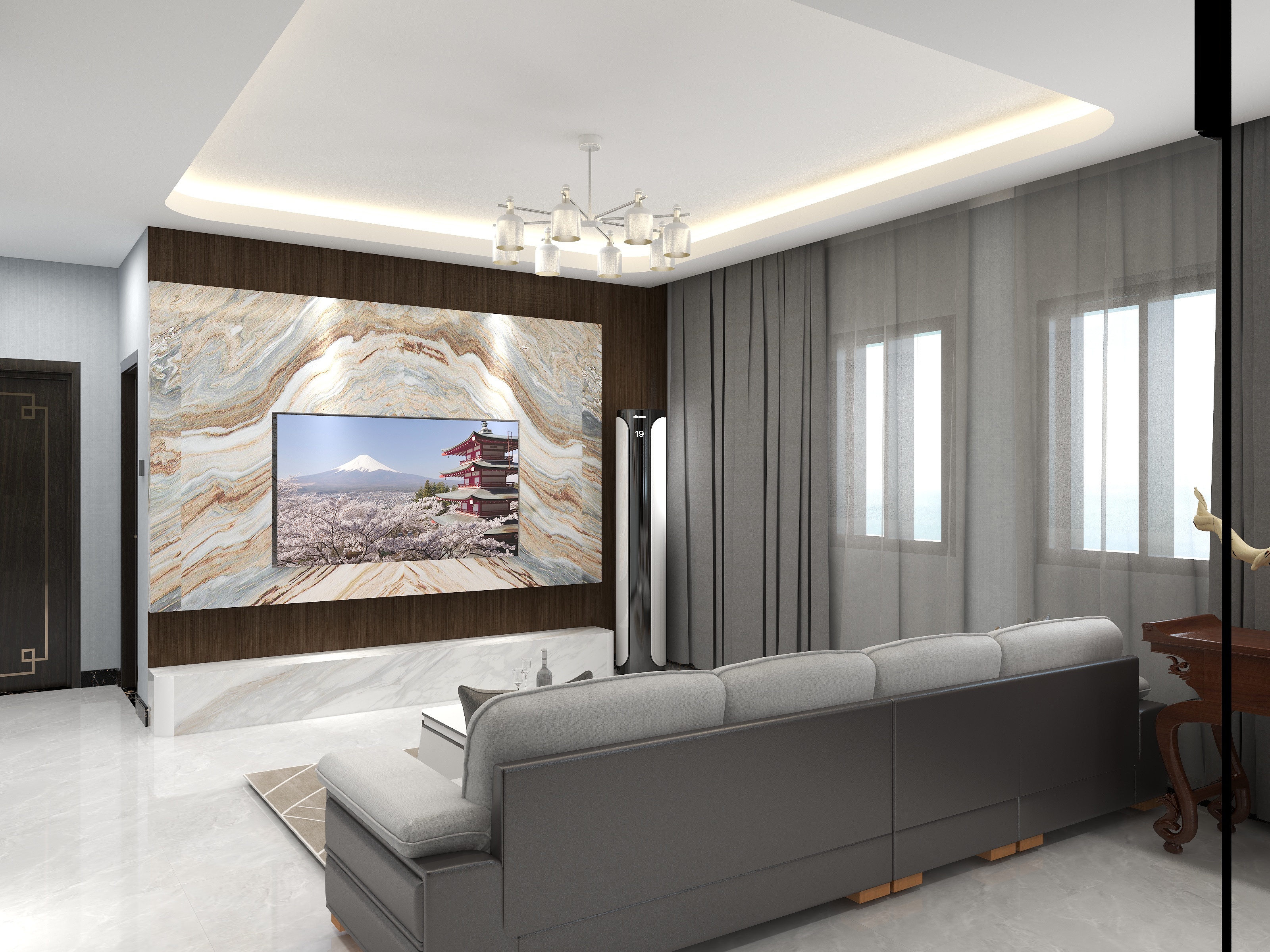 王俊杰-瑞和园89.50㎡B户型3室2厅1卫装修效果图