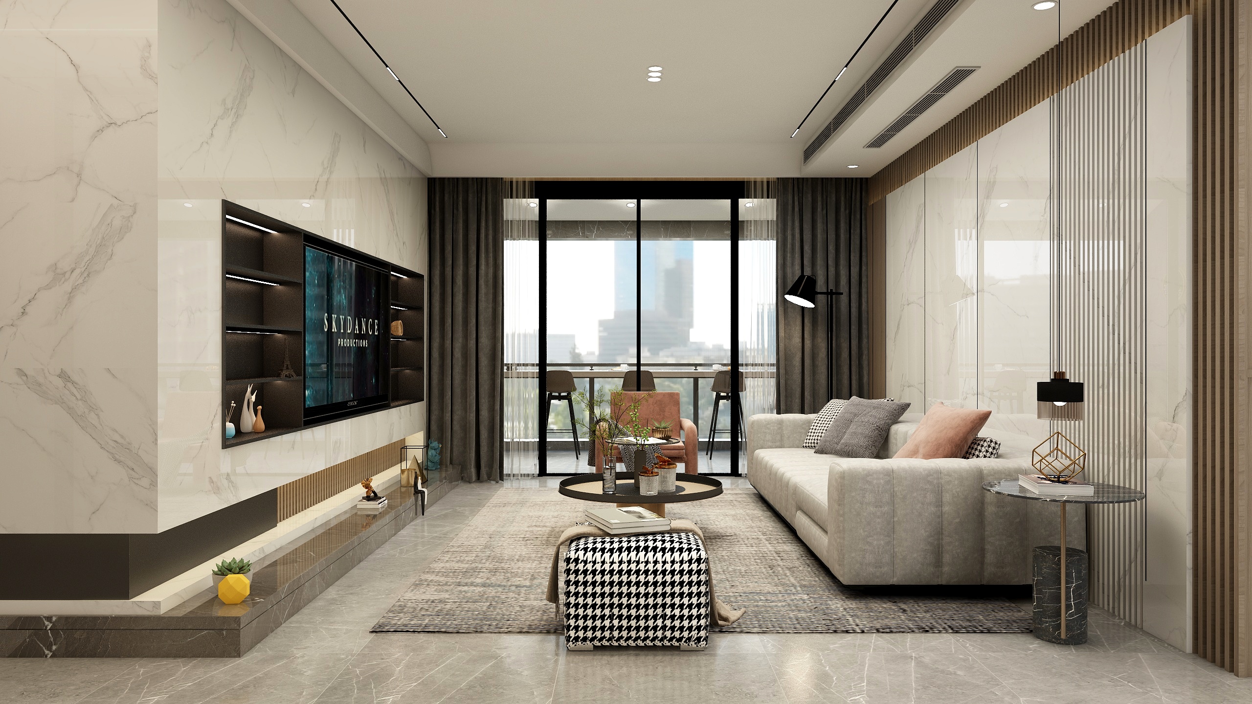 张煜强煜境设计-《面试》一169平米原木色现代轻奢四房装修效果图