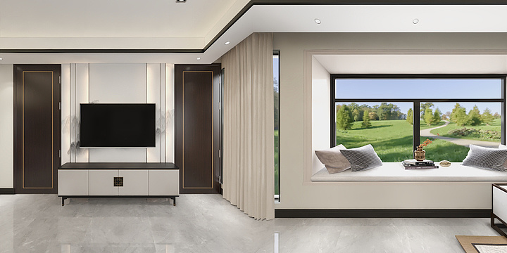 木作店小二-星月嘉园141户型新中式风格-装修设计方案