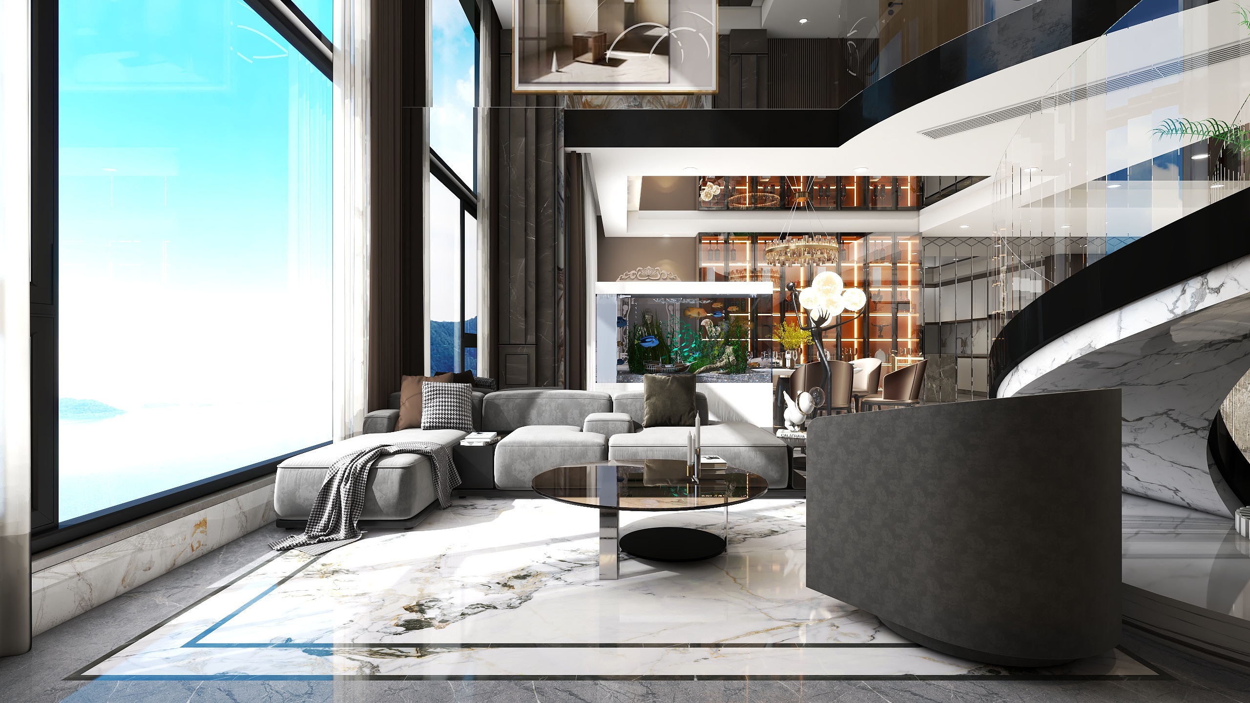 洸-若-现代轻奢LOFO装修效果图