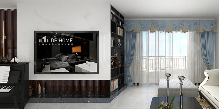 专业设计林工-张先生简欧效果图-装修设计方案