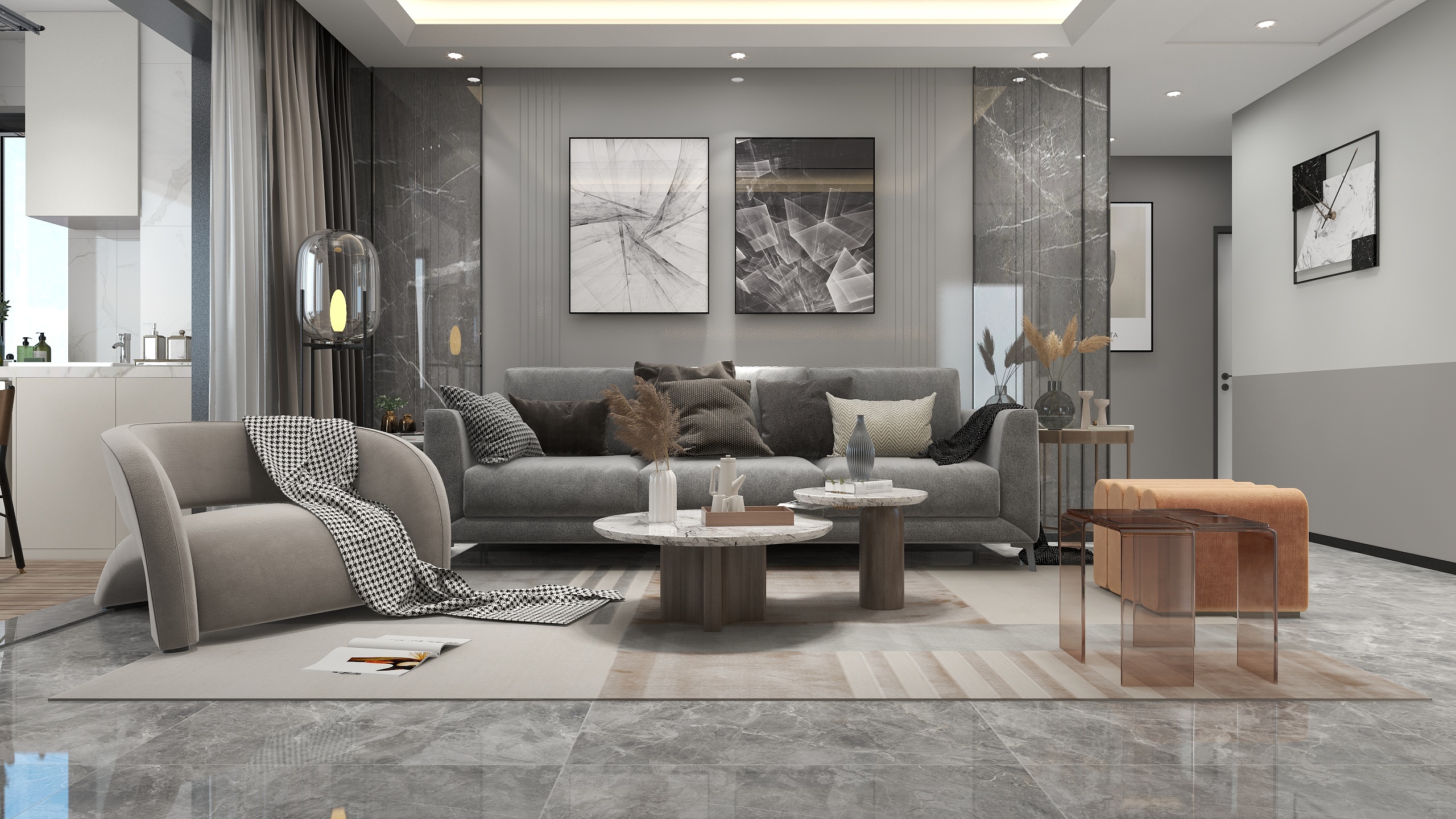 王思力-福泰央府-现代简约风装修效果图