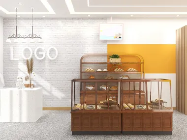 一品设计YP-57m²甜品店装修效果图