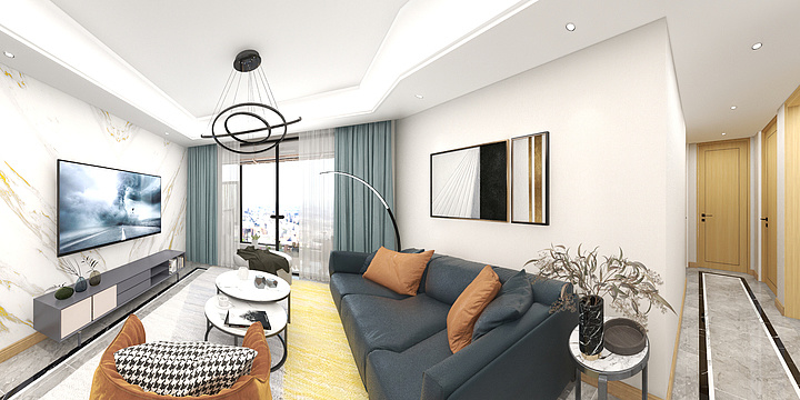 郑美霞-万科.运河传奇115㎡-现代风格-装修设计方案