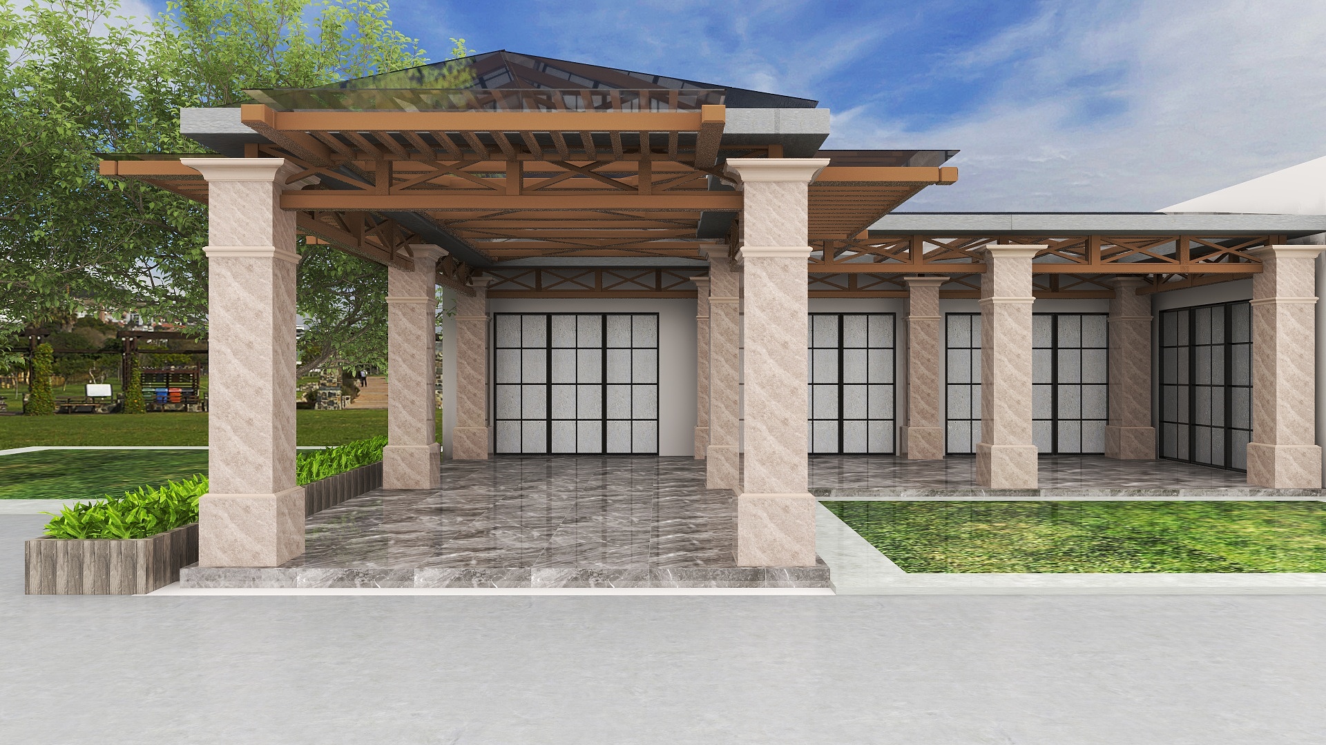 Ms苗19903101827-景区走廊装修效果图