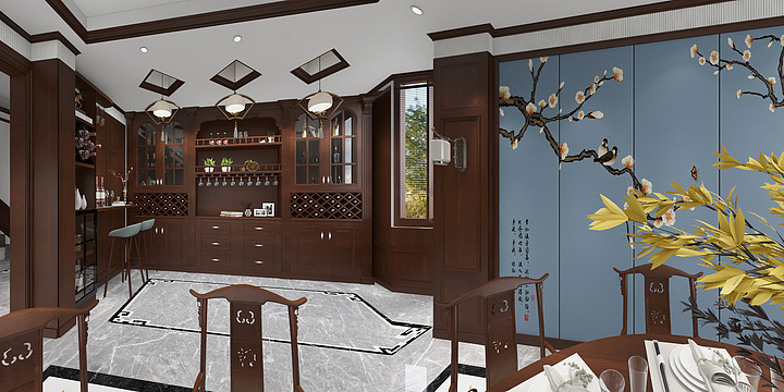 永州科居装配式墙顶-杉木塘唐总中式-装修设计方案