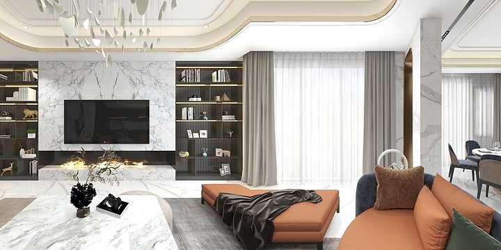 DMI一一struggle-望园一楼-卡拉白-装修设计方案