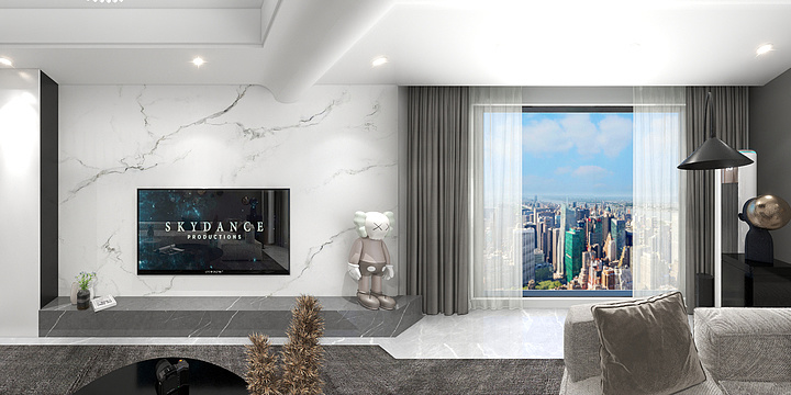 划破夜空的星辰-紫韵东城李女士雅居效果图（修改后）-装修设计方案