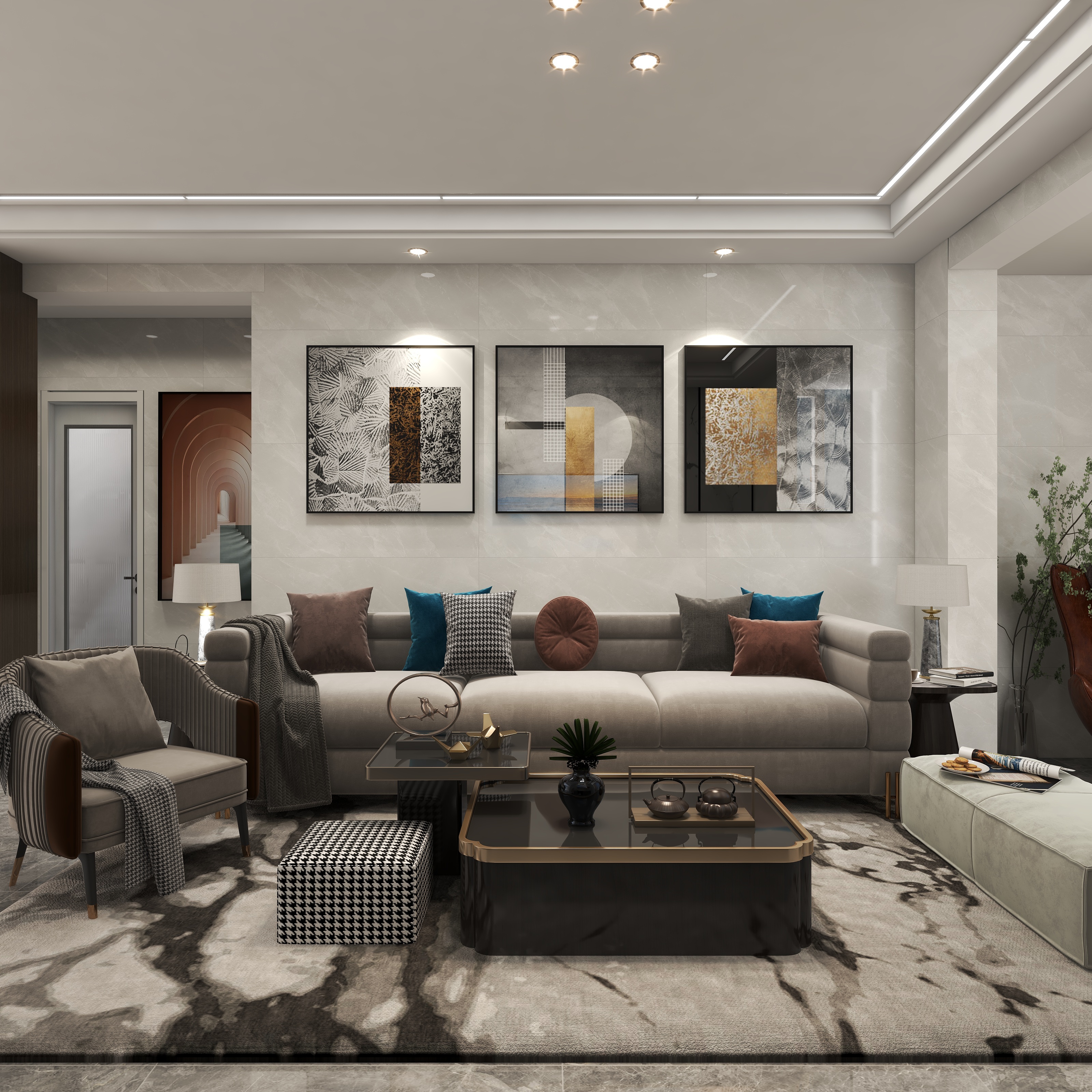 DESIGNRANY-90平现代风格三居室-装修设计方案