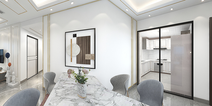岑晓云-林业站78㎡现代轻奢-装修设计方案