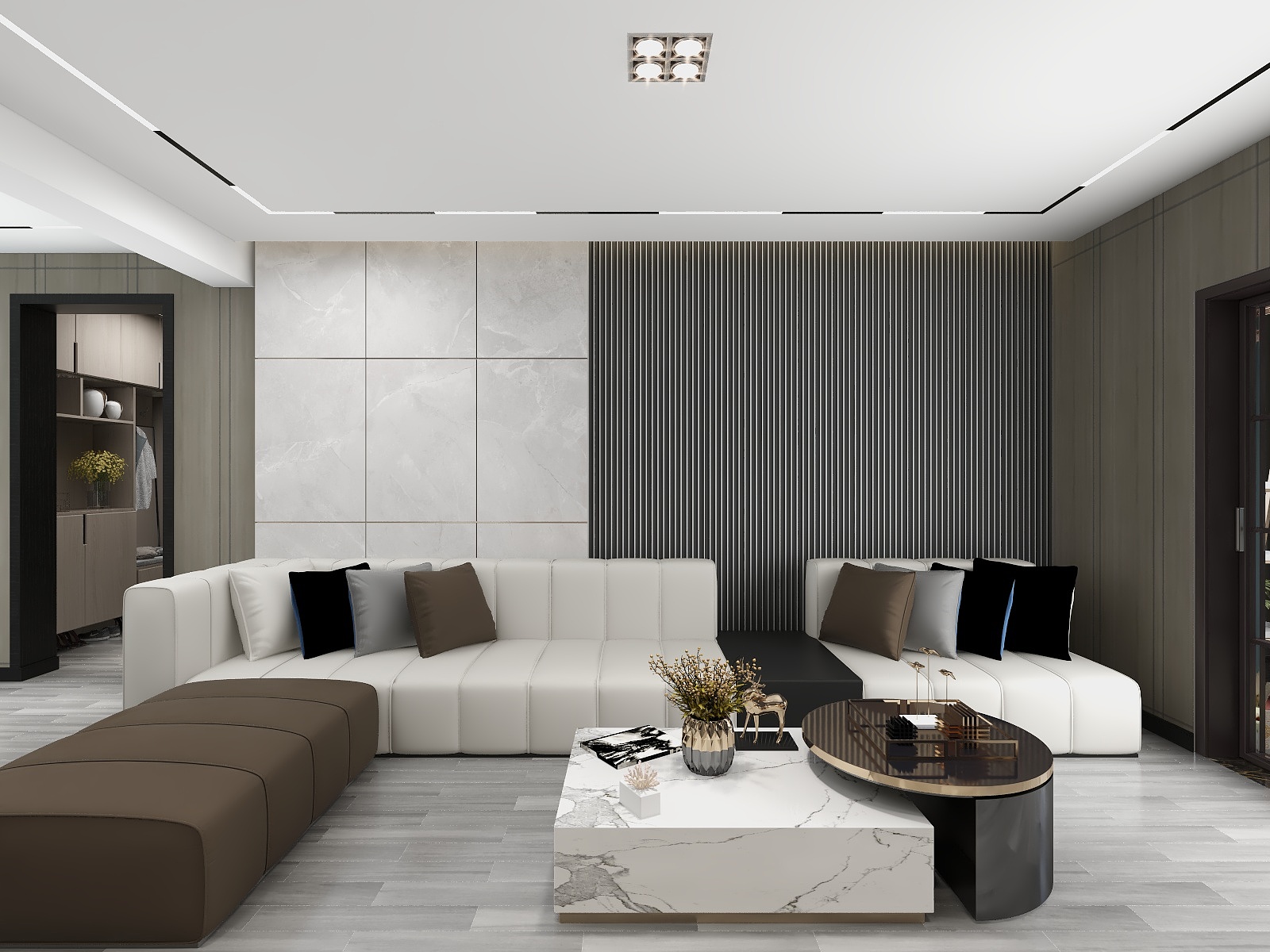 皓德设计-94平三房两厅现代轻奢-装修设计方案