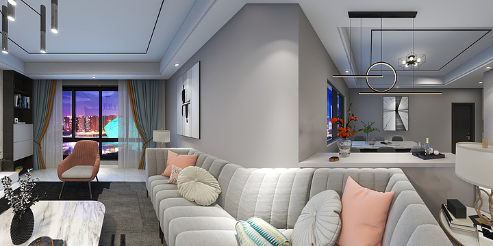 山野草庐-华泰幸福里B2户型-装修设计方案