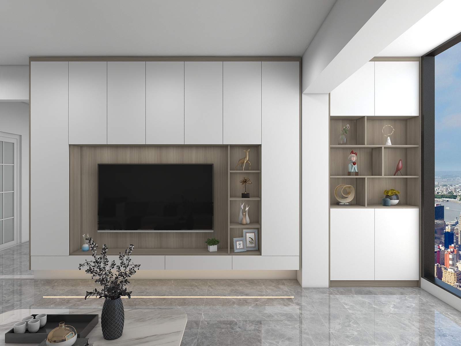 壹贰叁贰贰叁-宏景国际电视柜-装修设计方案