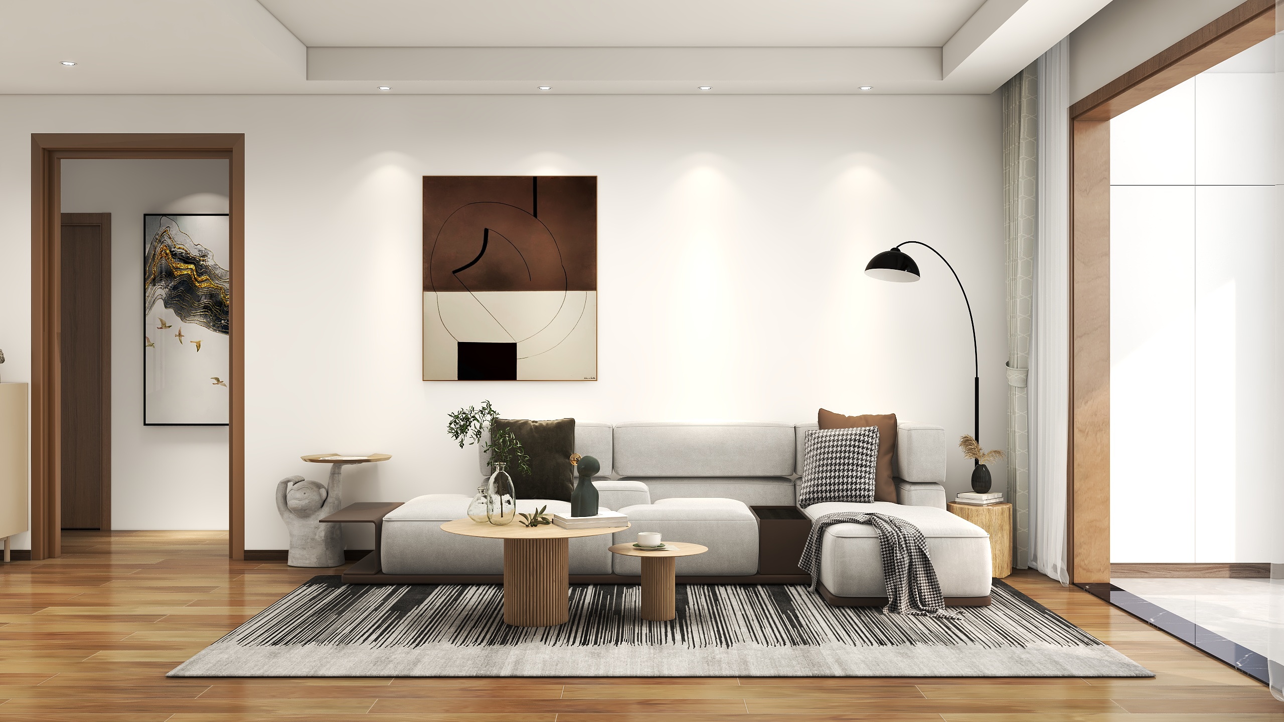 田里的土豆-中海云麓公馆原木风格装修效果图